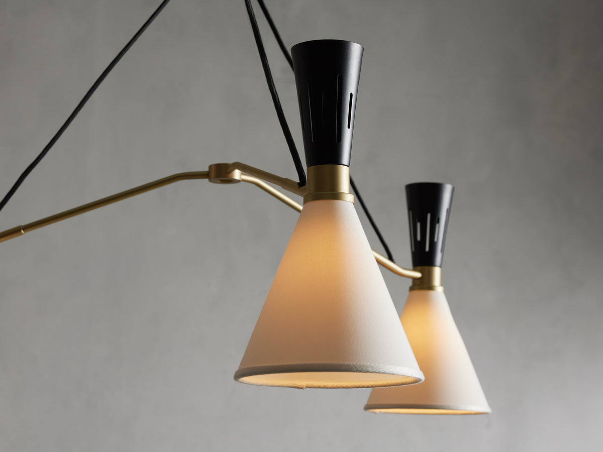 Ramsey Fabric Vintage Round Chandelier