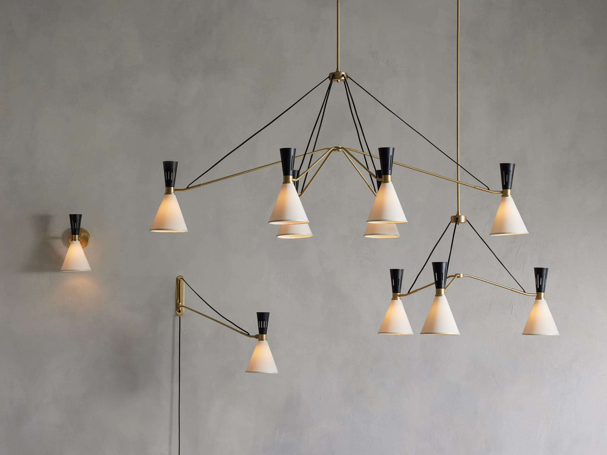 Ramsey Fabric Vintage Round Chandelier
