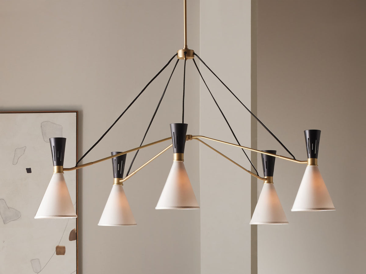 Ramsey Fabric Vintage Round Chandelier