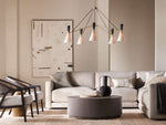 Ramsey Fabric Vintage Round Chandelier
