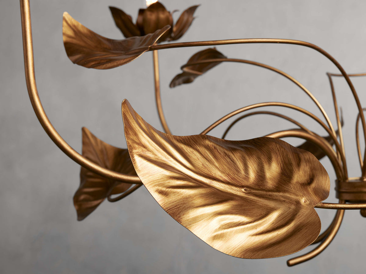 Ninfea Antiqued Leaves Chandelier