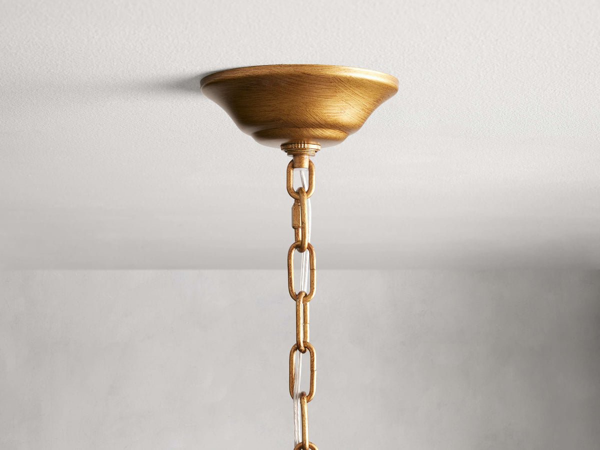Ninfea Antiqued Leaves Chandelier