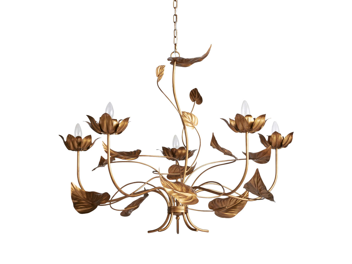 Ninfea Antiqued Leaves Chandelier