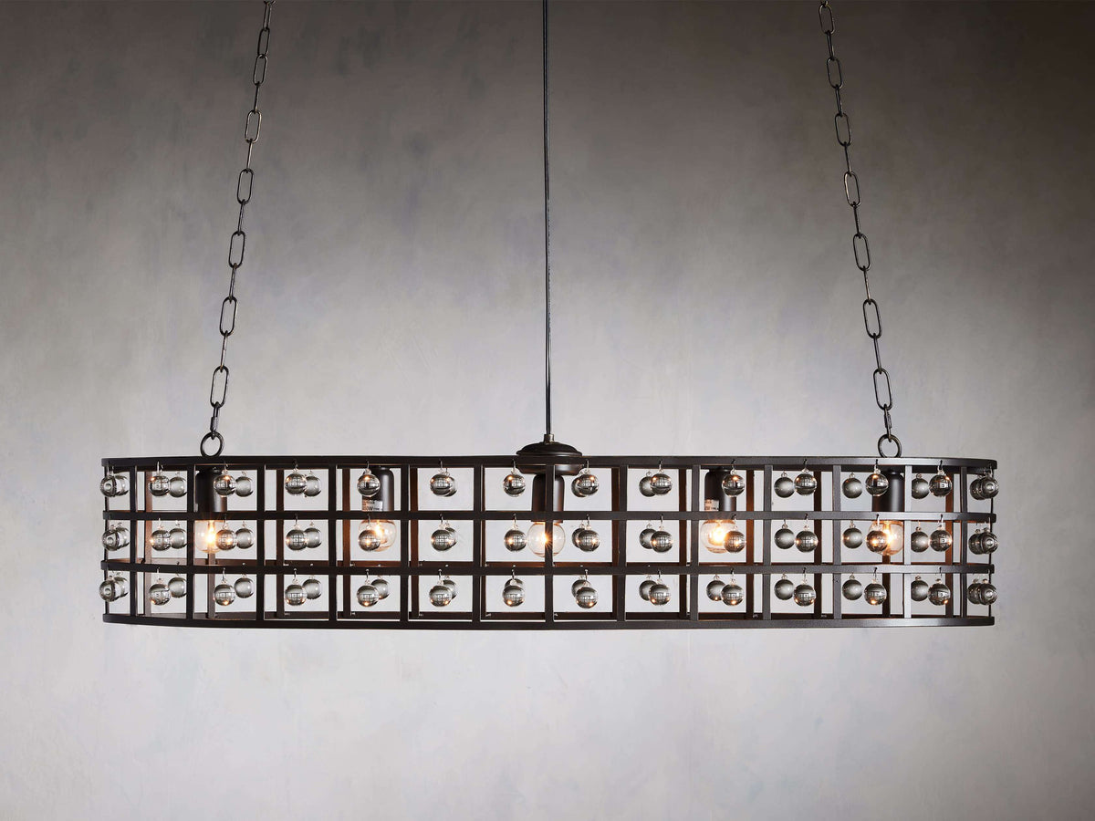 La Cage Astral Forge Oval Chandelier
