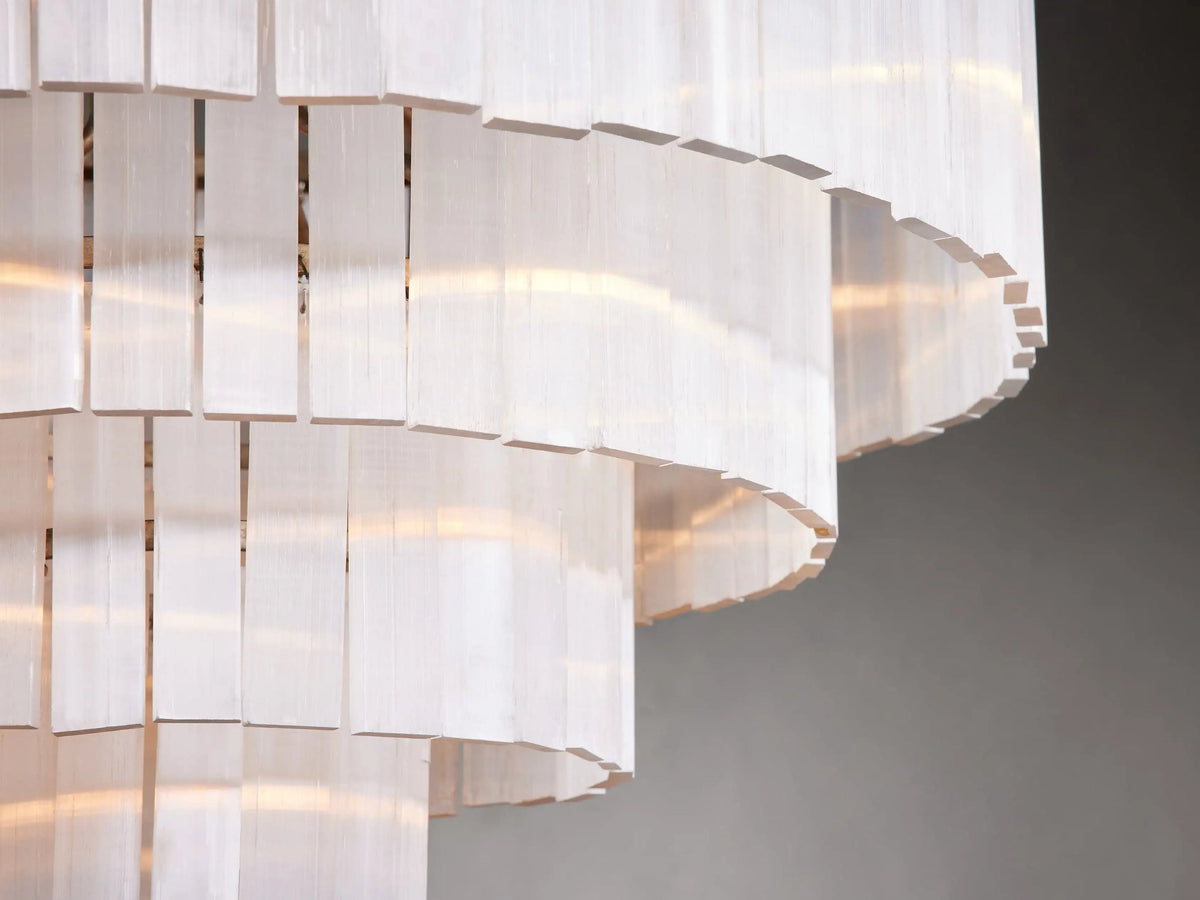 Cameron Selenite Crystal Round Chandelier