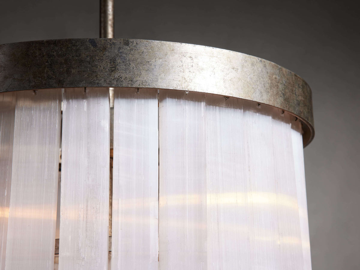 Cameron Selenite Crystal Pendant Light