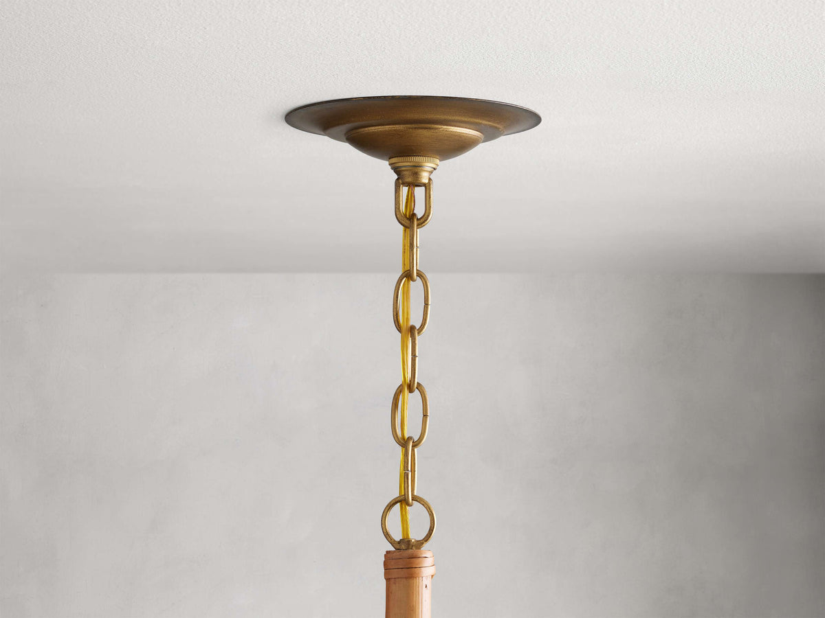 Ravda Woven Rattan Round Chandelier