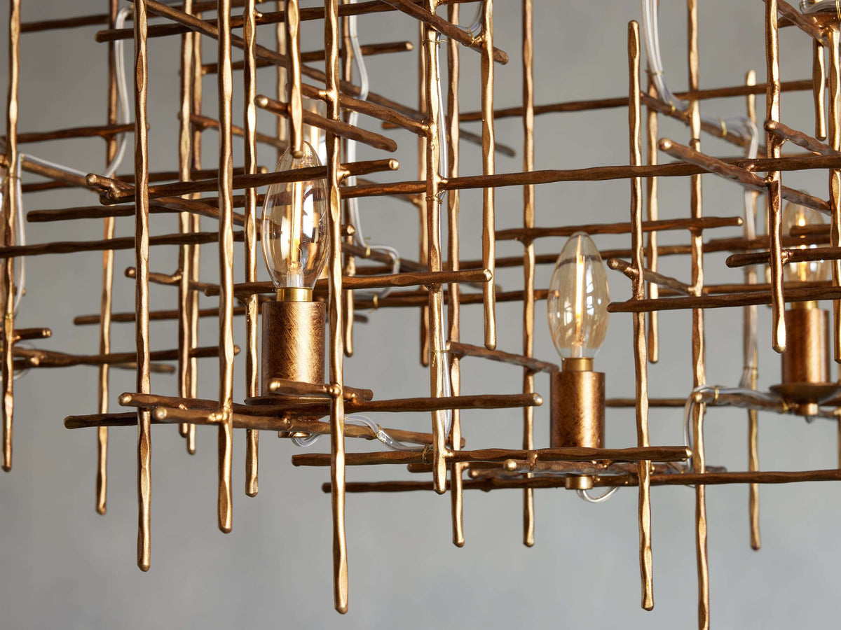 Fritz Handcrafted Vintage Linear Chandelier