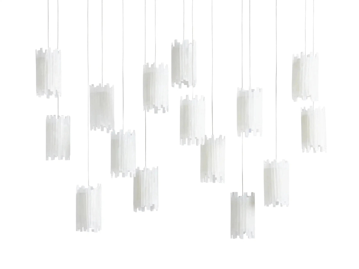Gianna Selenite Cascade Rectangular Chandelier