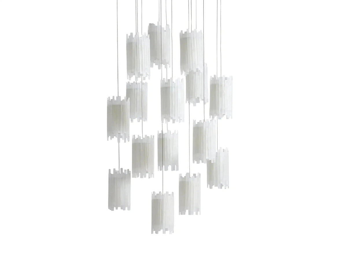 Gianna Selenite Cascade Round Chandelier