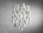 Gianna Selenite Cascade Round Chandelier