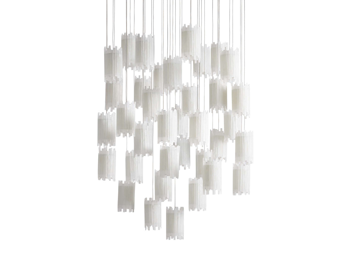 Gianna Selenite Cascade Round Chandelier