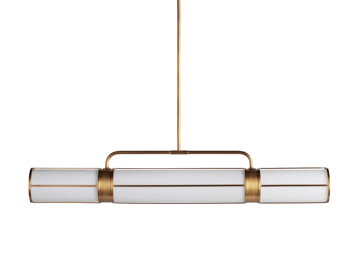 Remming Sculpted Glass Linear Chandelier