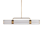 Remming Sculpted Glass Linear Chandelier
