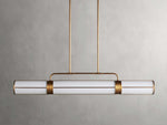 Remming Sculpted Glass Linear Chandelier