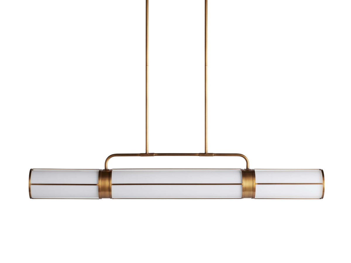 Remming Sculpted Glass Linear Chandelier