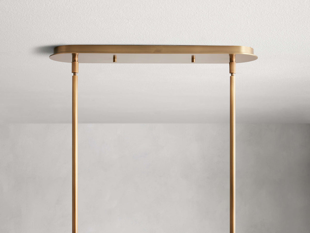 Remming Sculpted Glass Linear Chandelier