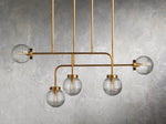 Sayre Ribbed Glass Linear Chandelier
