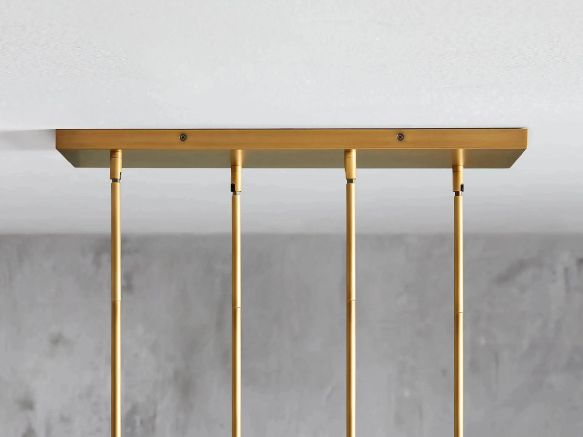 Sayre Ribbed Glass Linear Chandelier