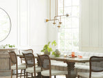 Sayre Ribbed Glass Linear Chandelier