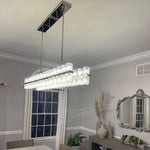 Arcachon Gear Crystal Rectangular Chandelier 72"