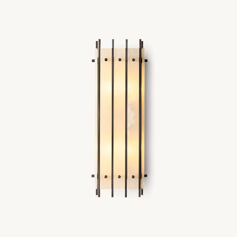 San Marco Vintage Alabaster Rectangular Wall Sconce