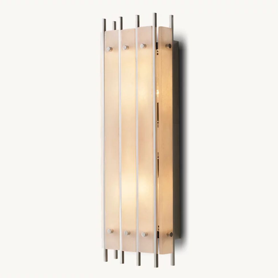 San Marco Vintage Alabaster Rectangular Wall Sconce