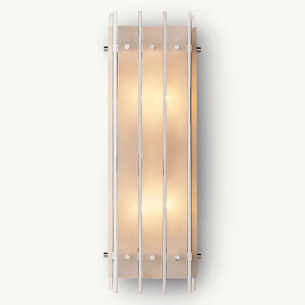 San Marco Vintage Alabaster Rectangular Wall Sconce