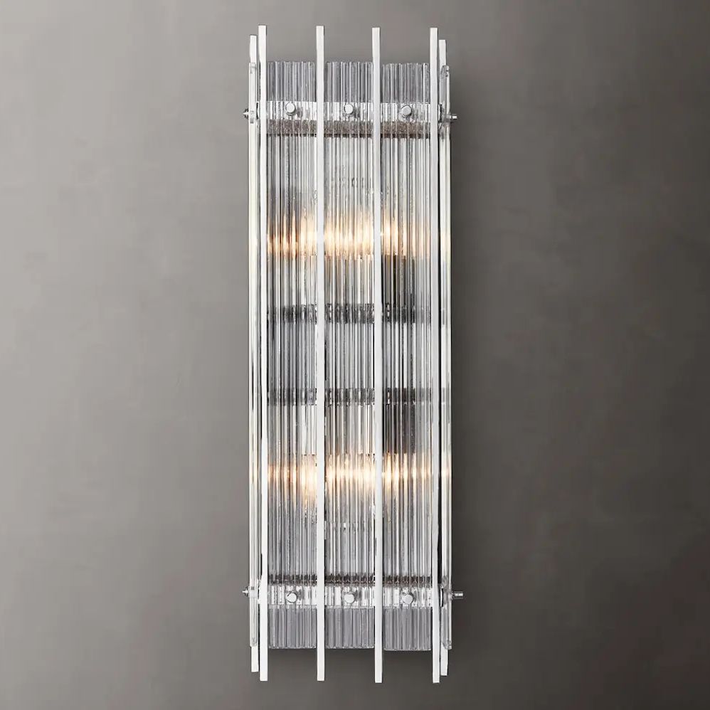 San Marco Vintage Glass Rectangle Wall Sconce