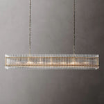 San Marco Vintage Glass Rectangle Chandelier 72"