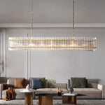 San Marco Vintage Glass Rectangle Chandelier 72"