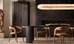 Rivage Lisse Veined Alabaster Oval Chandelier 74"
