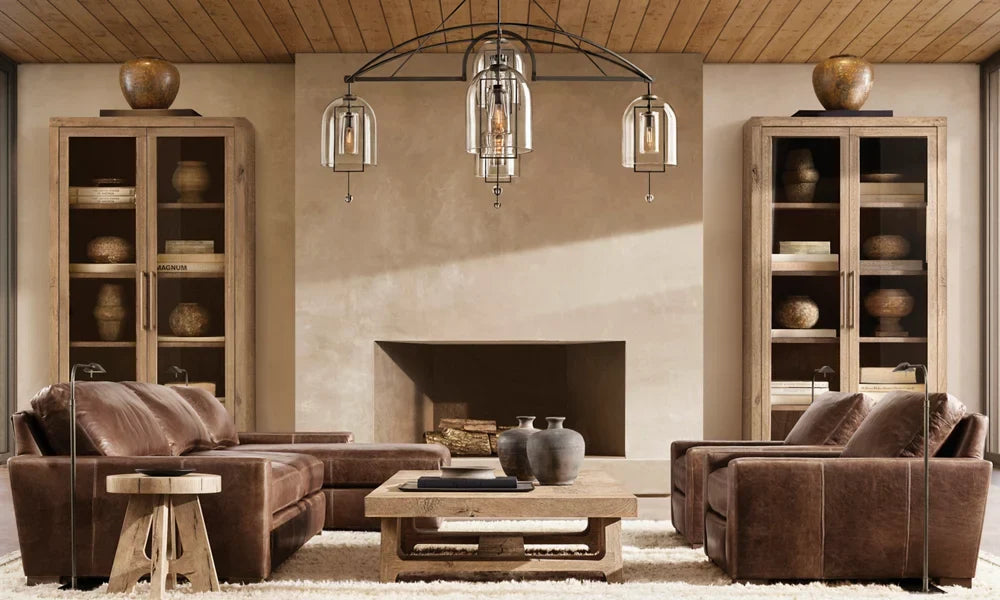 Fulcrum Blown Glass Round Chandelier 73"