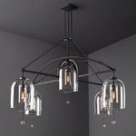 Fulcrum Blown Glass Round Chandelier 73"
