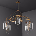 Fulcrum Blown Glass Round Chandelier 73"