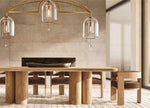 Fulcrum Blown Glass Linear Chandelier 61"