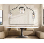 Fulcrum Blown Glass Linear Chandelier 61"