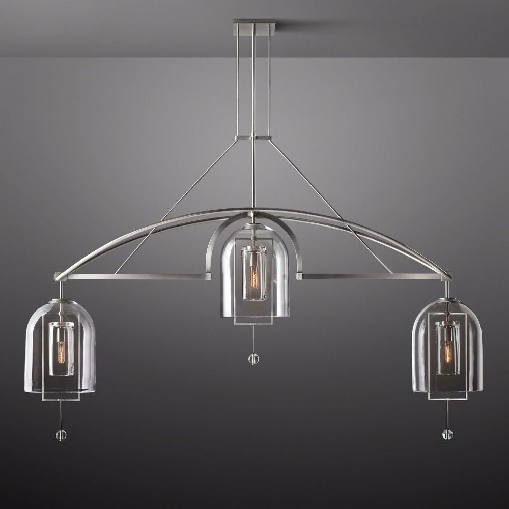 Fulcrum Blown Glass Linear Chandelier 85"