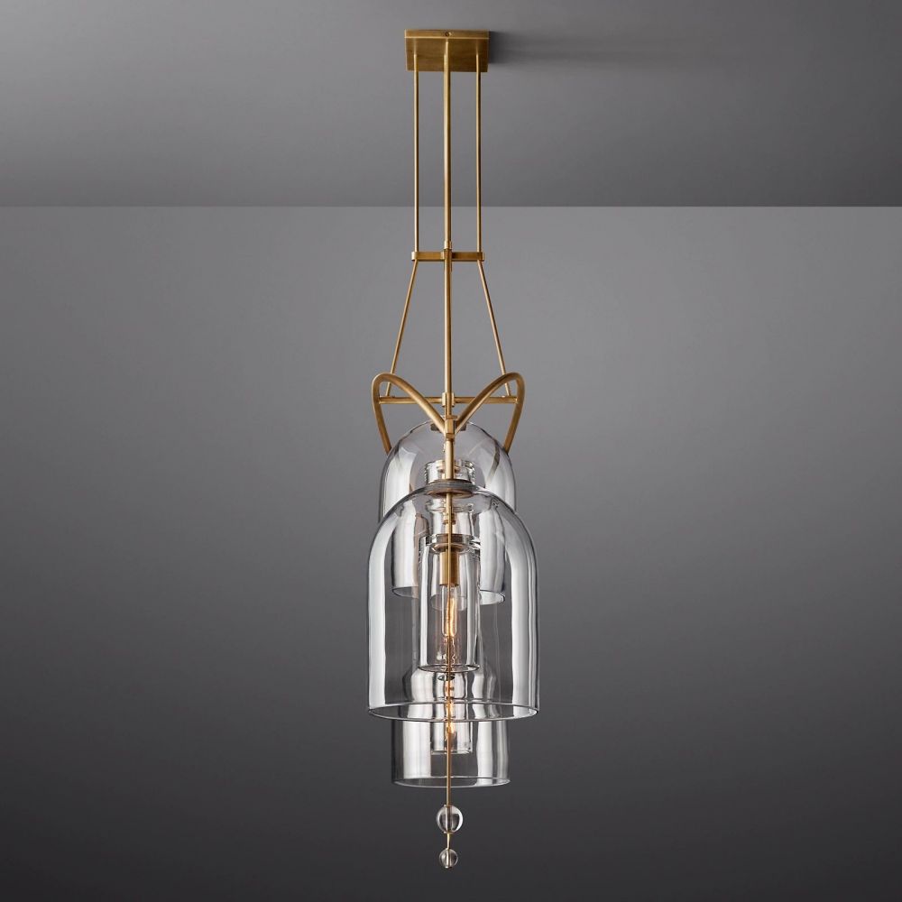 Fulcrum Blown Glass Linear Chandelier 85"