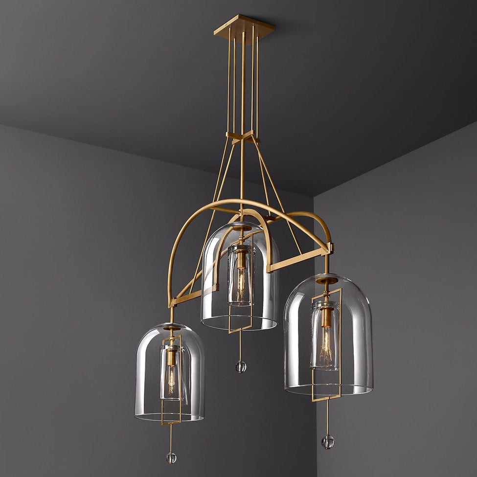 Fulcrum Blown Glass Linear Chandelier 61"