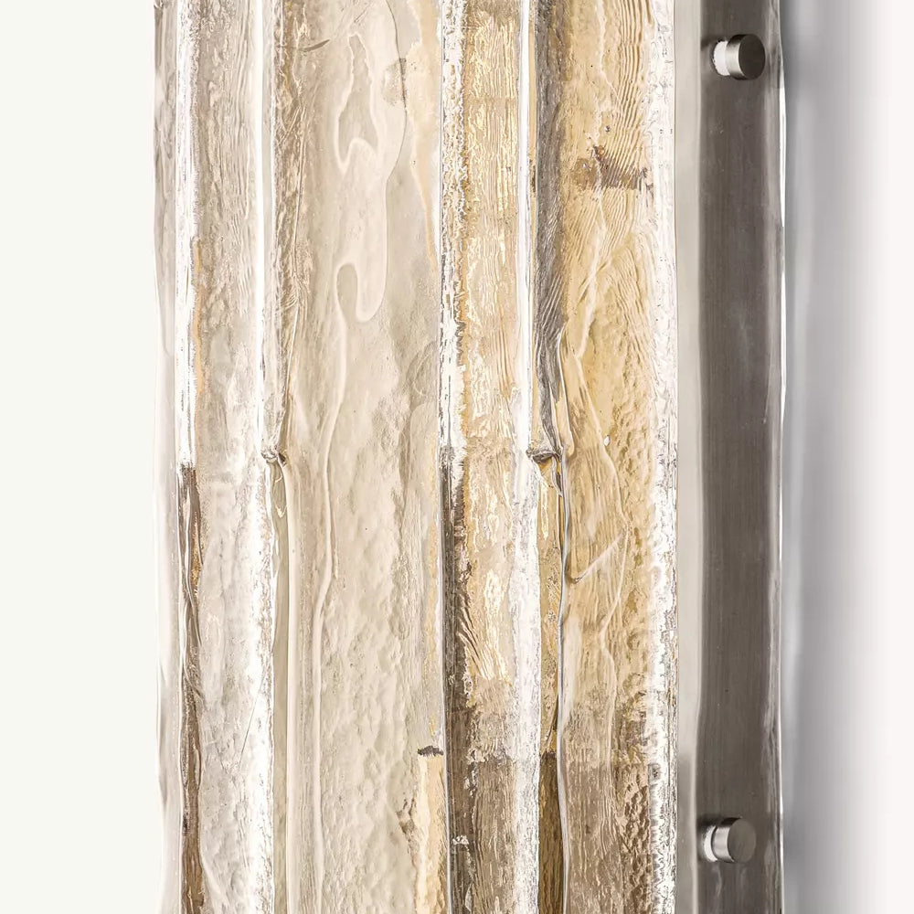 Lattice Clear Glass Wall Sconce