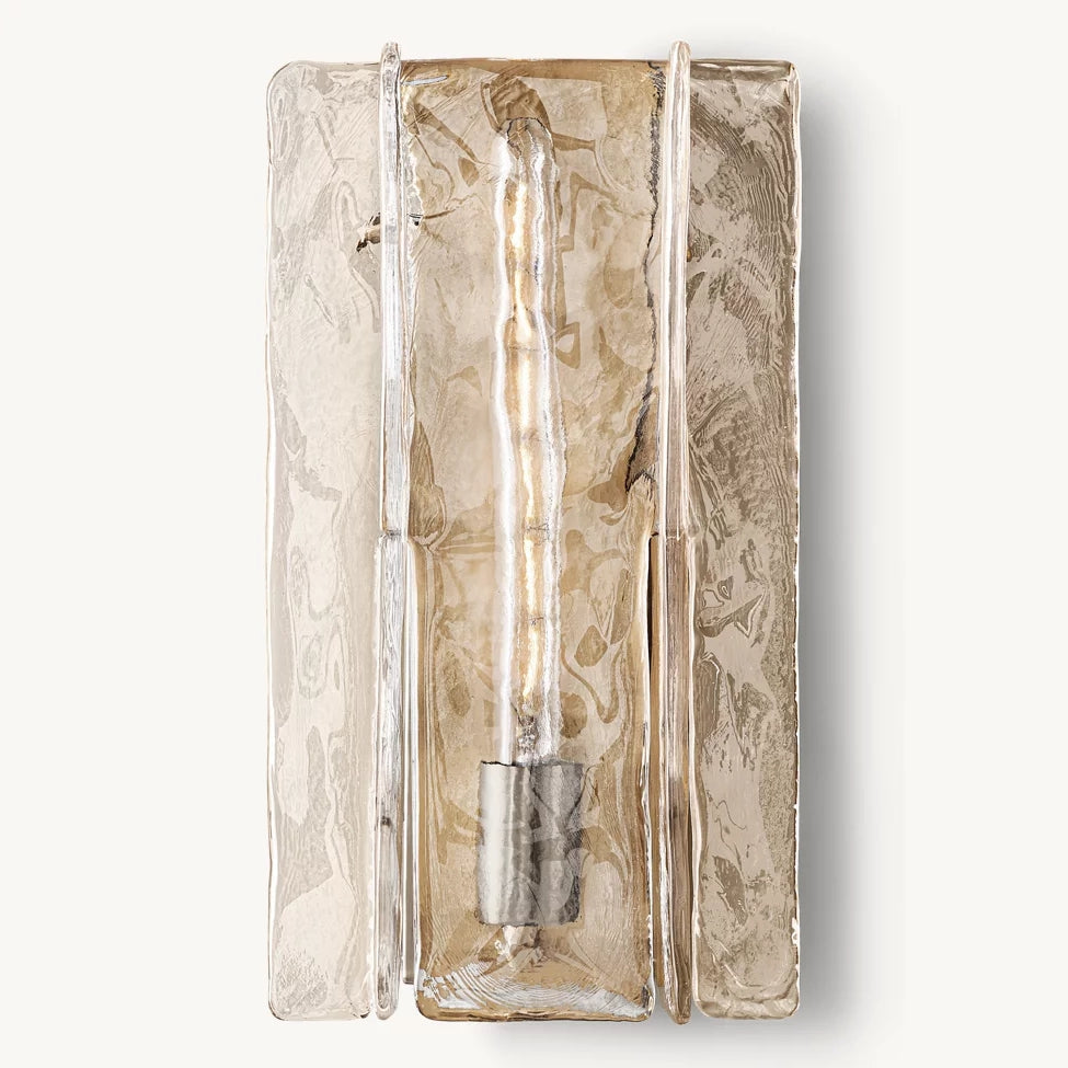 Lattice Clear Glass Wall Sconce