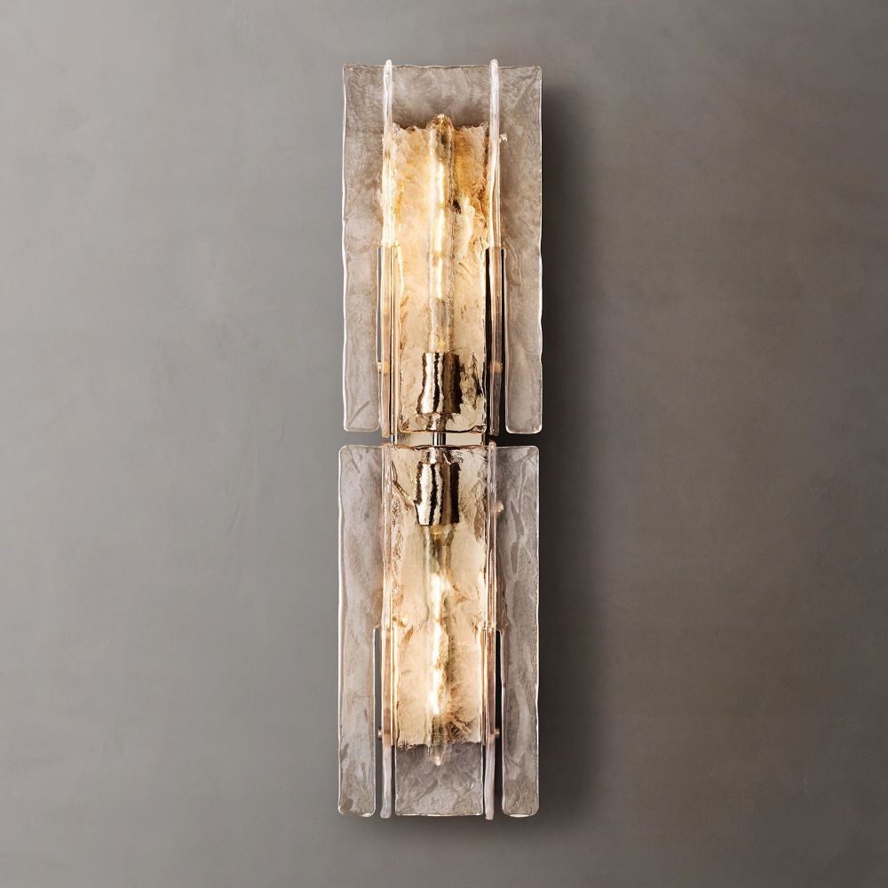 Lattice Clear Glass Wall Sconce