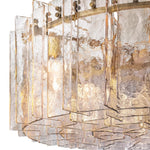 Lattice Clear Glass Round Chandelier 48"