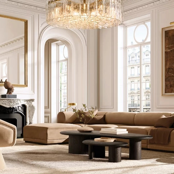 Lattice Clear Glass Round Chandelier 48"