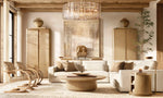 Lattice Clear Glass Round Chandelier 48"