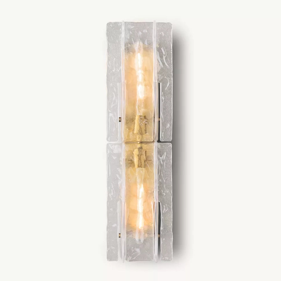 Lattice Clear Glass Wall Sconce