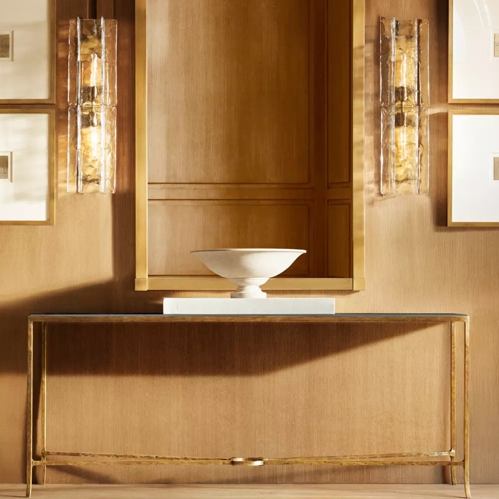 Lattice Clear Glass Wall Sconce