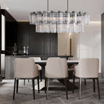 Delsie Vintage Glass Oval Chandelier