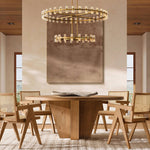 Arcachon Gear Crystal Two-Tier Round Chandelier 60"